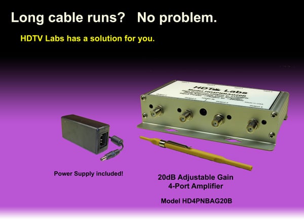 Long cable runs?  No problem.  HDTV Labs has a solution for you.
